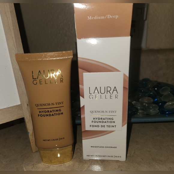 Laura Geller Quench-n-Tint Hydrating Foundation, MEDIUM~DEEP,  BNIB & AUTHENTIC - Picture 8 of 13